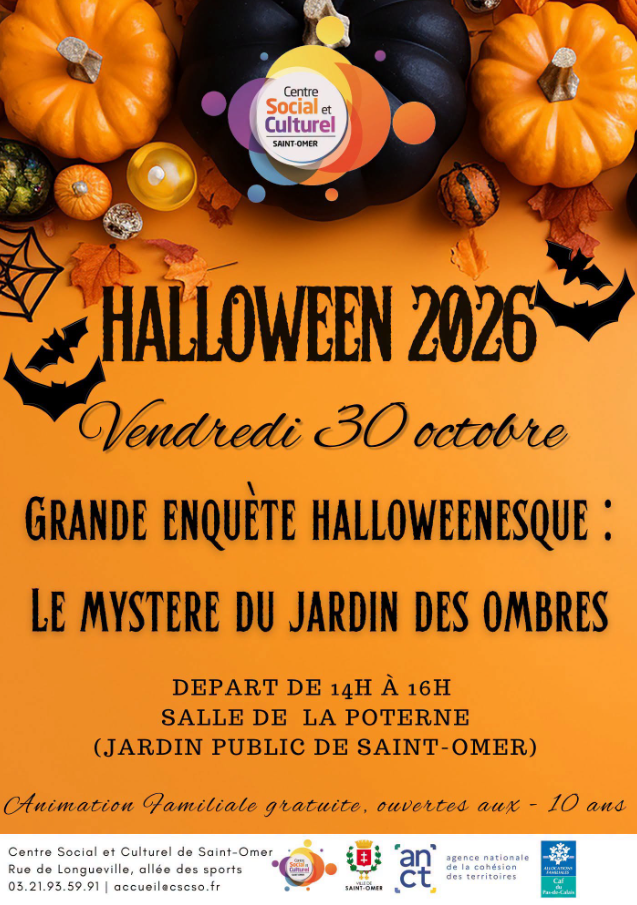 30 octobre, Grande enquête Halloweenesque au jardin public
